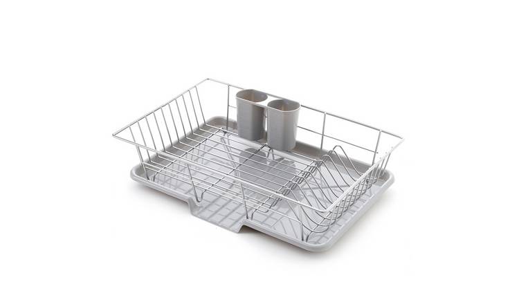 Living and Home Metal Dish Rack - Grey