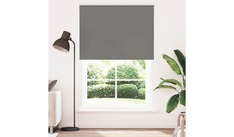 Walplus Polyester No-Drill Blackout Roller Blind - Grey - 160 x 230 cm