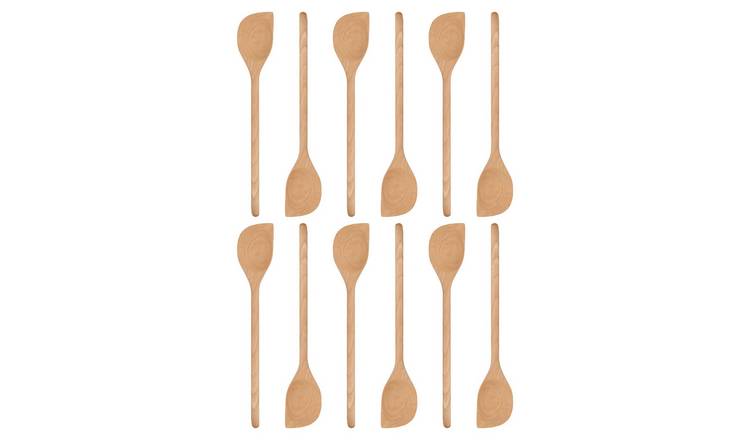 Argon Tableware Wooden Scraper Spoons - Pack of 12