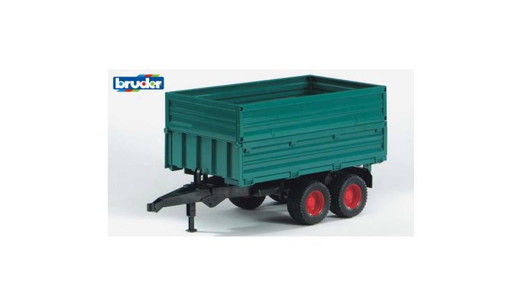 Bruder 1:16 Tandem Axle Tipping Trailer with Removable Top - Green