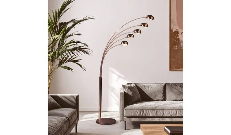 Orsina Zeus 5-Arm Arc Floor Lamp – Gold