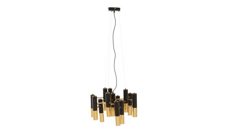 Orsina 13-Light Metal Tubular Pendant Light - Gold And Black