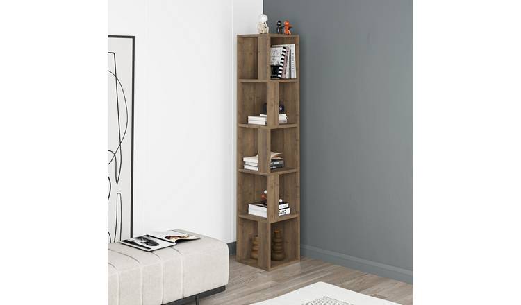 Decortie Piano Particleboard Shelving Unit - Dark Oak