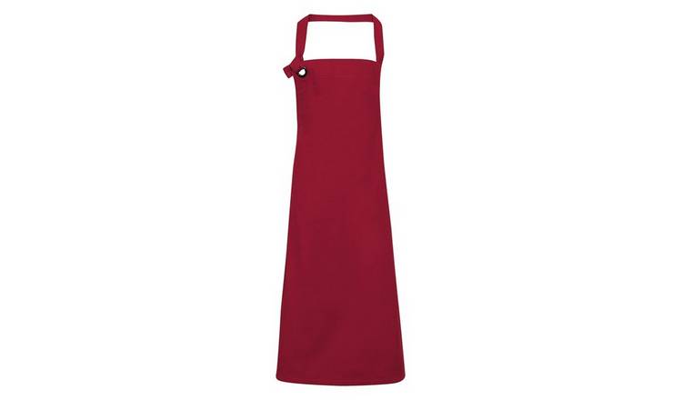 Premier Unisex Adult Calibre Bibbed Apron - Burgundy
