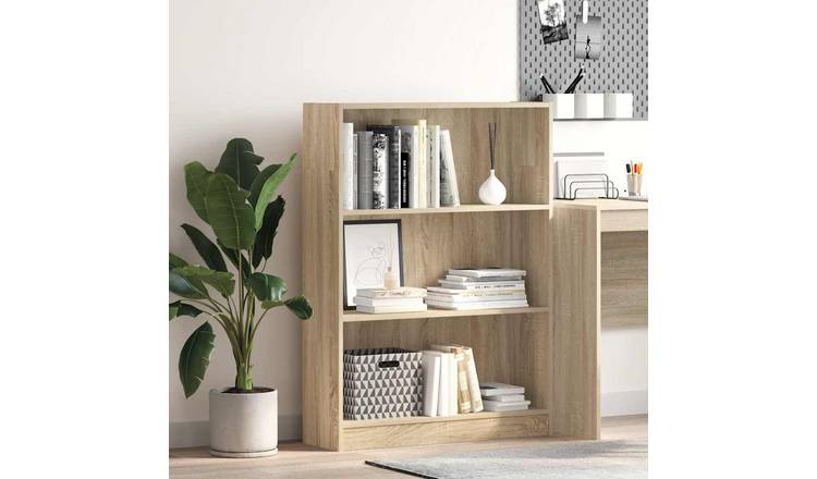 Walplus Engineered Wood Bookcase - Light Oak - 80 x 24 x 109 cm