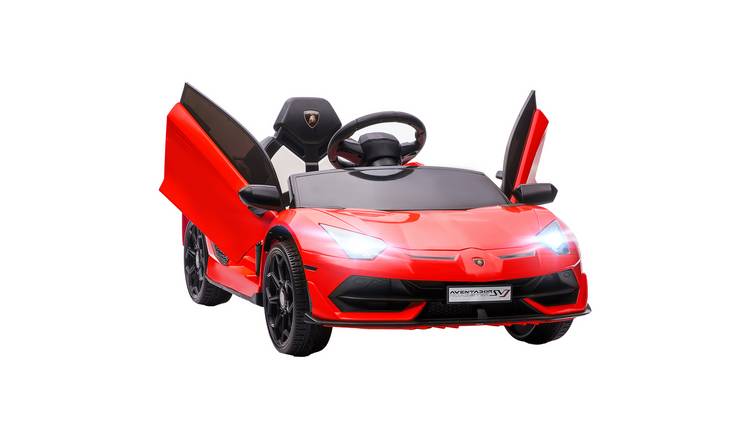 HOMCOM Lamborghini Aventador 12V Remote Control Electric Ride-On Car – Red