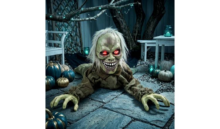 HOMCOM Animated Halloween Crawling Zombie Ground Breaker Decoration