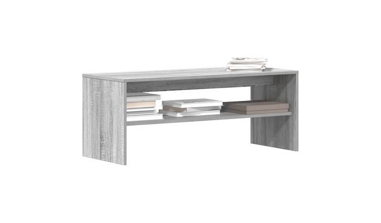 Walplus Engineered Wood TV Cabinet - Grey and Oak - 100 x 40 x 40 cm
