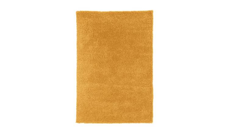 Kukoon Mustard Ochre Super Soft Shaggy Rug - 200 x 290cm