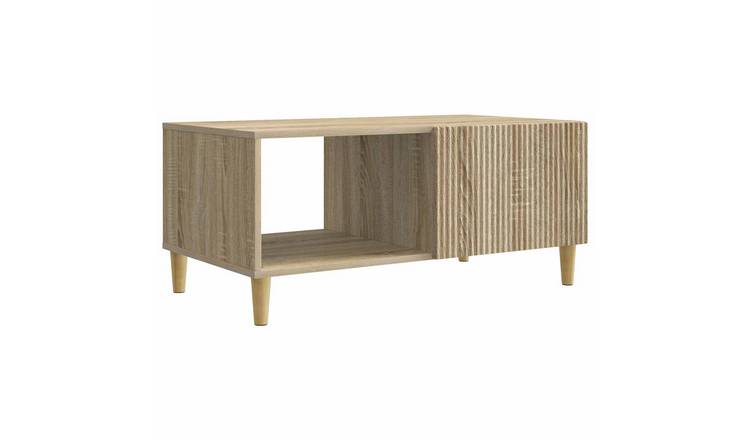 Walplus 2 Shelf Engineered Wood Coffee Table - Sonoma Oak - 90 x 50 x 40 cm