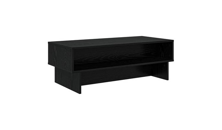 Walplus Engineered Wood Coffee Table - Black Oak - 100 x 46 x 35 cm