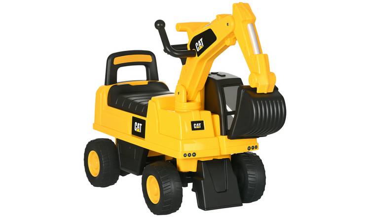 HOMCOM CAT Licensed 1 to 3 Years Digger with Horn Ride-On Toy – Yellow
