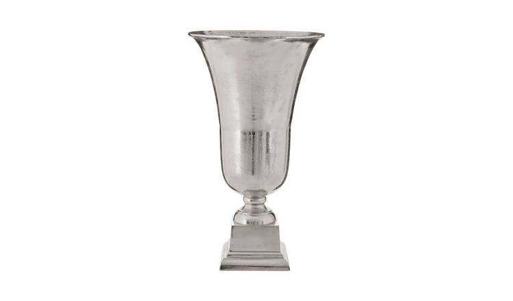 Orsina Kensington Townhouse Large Finish Fluted Vase - Silver