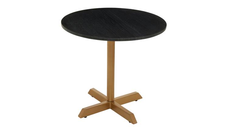 Orsina Varana Marble Top Round Table – Black & Gold