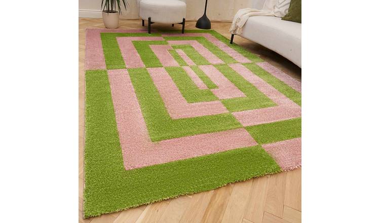 The Rugs Green Joli Geometric Rug - 160 x 230cm