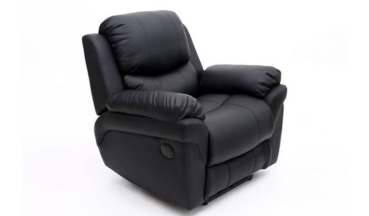 Furniture Online Madison Electric Bonded Leather Recliner - Black
