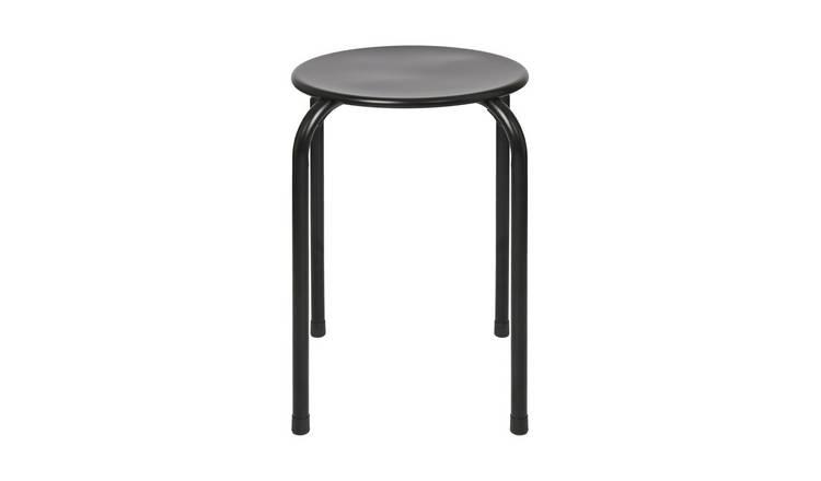 Harbour Housewares Metal Stacking Stool - Matt Black
