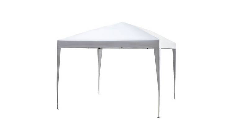 Outsunny Steel Height Adjustable Pop Up Gazebo - White