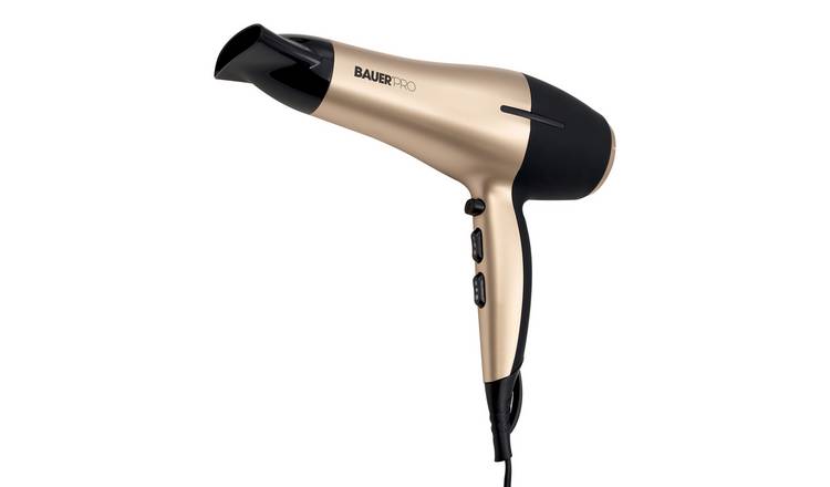 Bauer TourmaPro Black & Gold Hair Dryer – 2200W