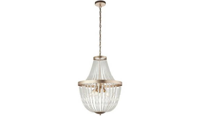 Loops Direct Hanging Ceiling Pendant Light - Rose Gold and Clear