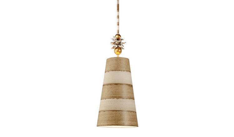 Elstead Anemone Dome Pendant Light - Taupe
