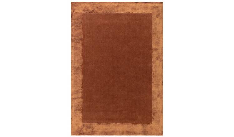 Mega Flooring Brown Handmade Bordered Rug - 120 x 170cm
