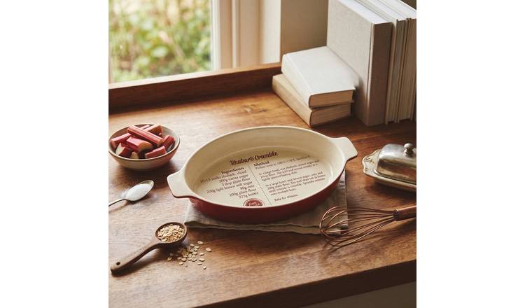 Orsina From Scratch Stoneware Oval Baking Dish - Red