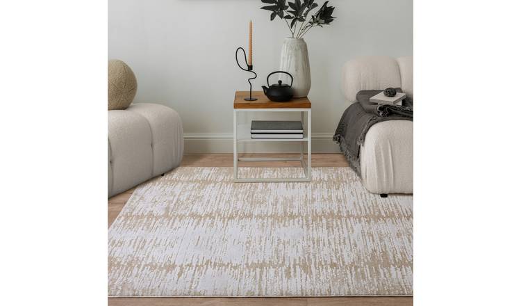 Mega Flooring Beige Modern Abstract Rug - 120 x 160cm