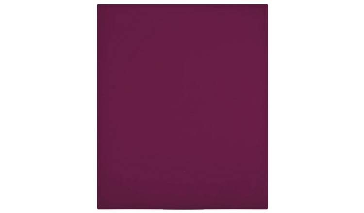 Walplus Cotton Jersey Fitted Sheet Bordeaux - Bordeaux - 90 x 200 cm