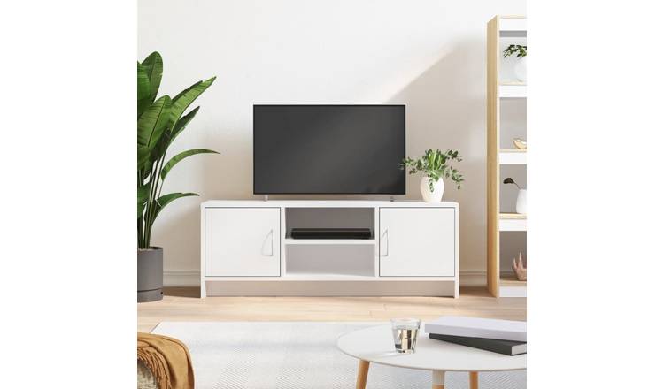 Walplus Engineered Wood TV Cabinet - White - 102 x 30 x 37.5 cm