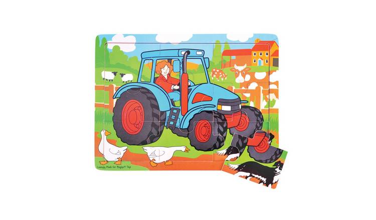 Bigjigs Toys Tray Puzzle - Tractor - 2 Years +