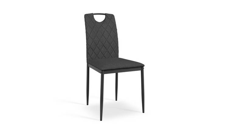 Furniture Online Monza Set Of 6 Fabric Dining Chair – Charcoal