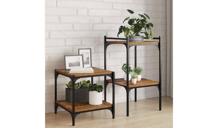 Walplus 3 Tier Engineered Wood Bookshelf - Brown - 40 x 40 x 1.5 cm