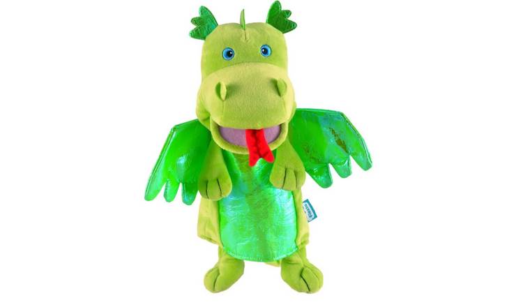 Fiesta Crafts Green Dragon Hand Puppet - 18 Months +