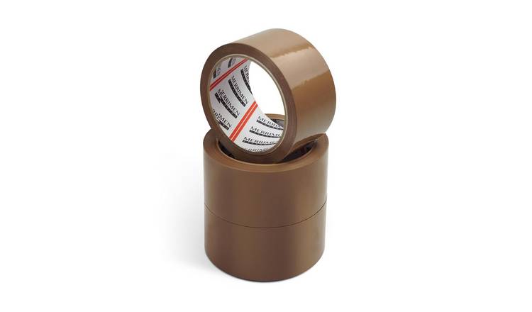 Merrimen Brown Heavy Duty Packaging Tape 48mm x 66m - Pack of 3