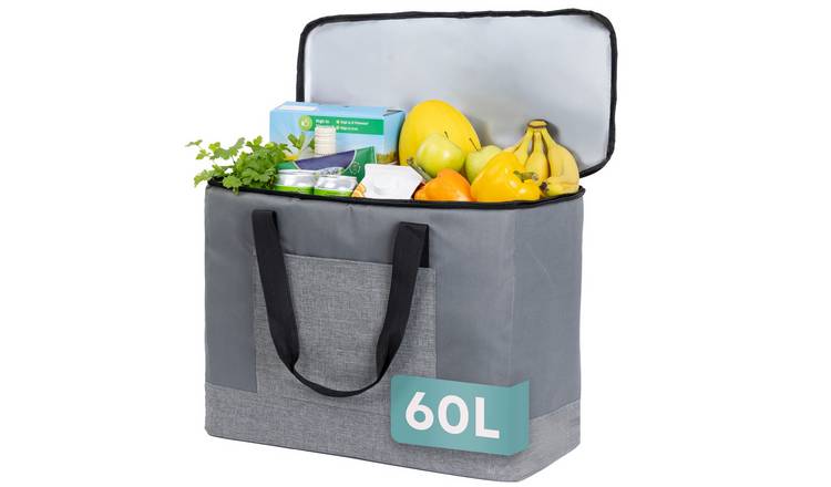 Fineway 60L Insulated Cooler Picnic Bag with Shoulder Strap - Grey