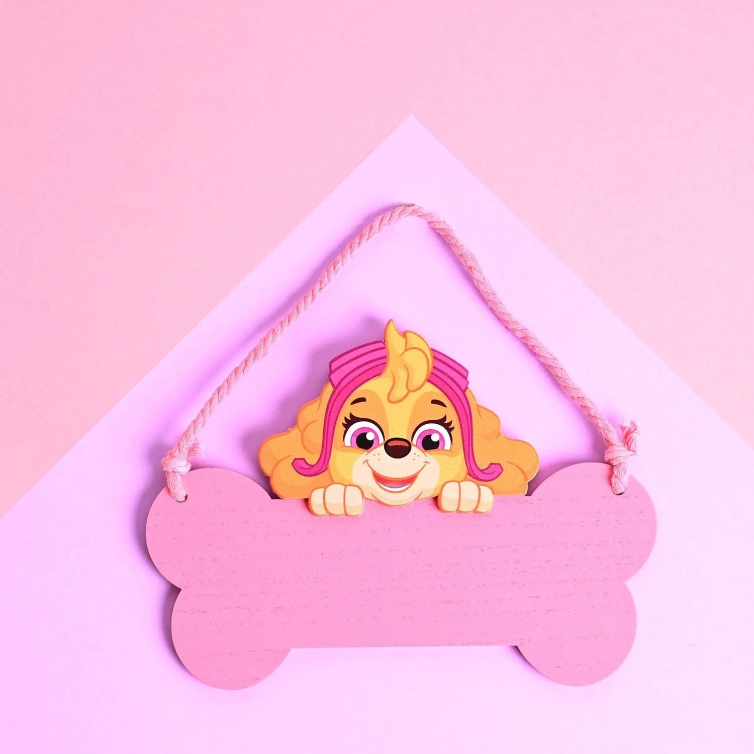 Widdop Paw Patrol Skye Wooden Hanging Plaque - Pink - Image 5
