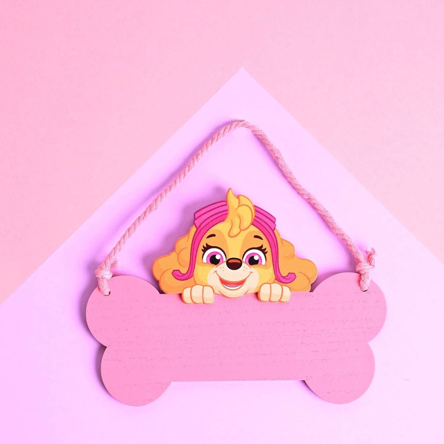 Widdop Paw Patrol Skye Wooden Hanging Plaque - Pink - Image 5