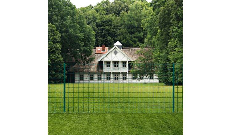 Walplus Pvc-coated Steel Euro Fence - Green - 20 x 1.5m/100 x 100 mm