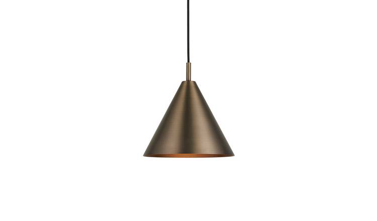 Loops Direct Steel Pendant Light - Brushed Antique Bronze
