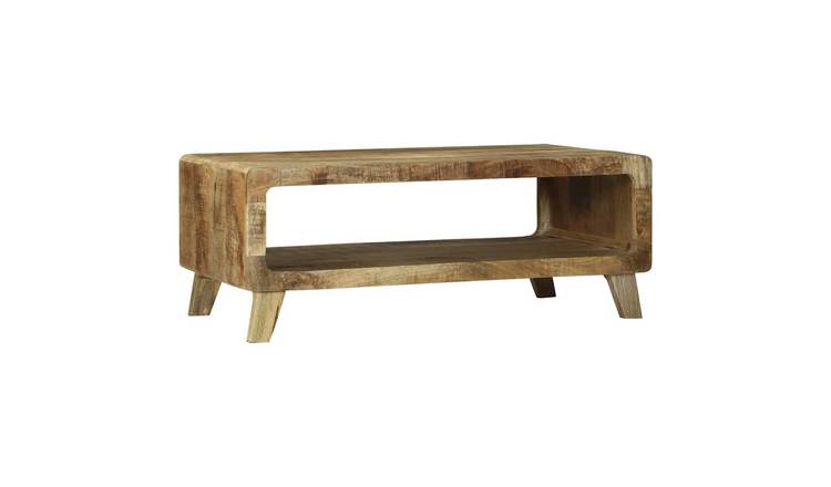 Walplus Solid Mango Wood Coffee Table - Brown - 90 x 50 x 35 cm