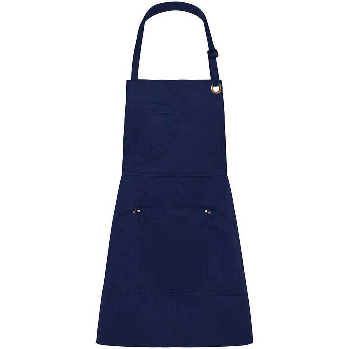 Le Chef Bibbed Full Apron - Navy - Image 1