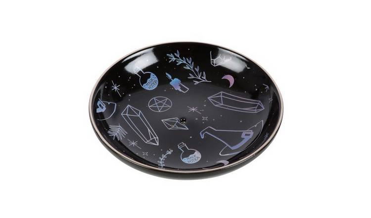Something Different Crystal Witch Plate Incense Holder - Black & Blue