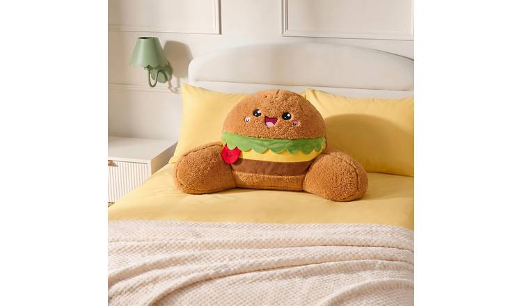 OHS Kids Hammy The Hamburger Cuddle Cushion - Brown