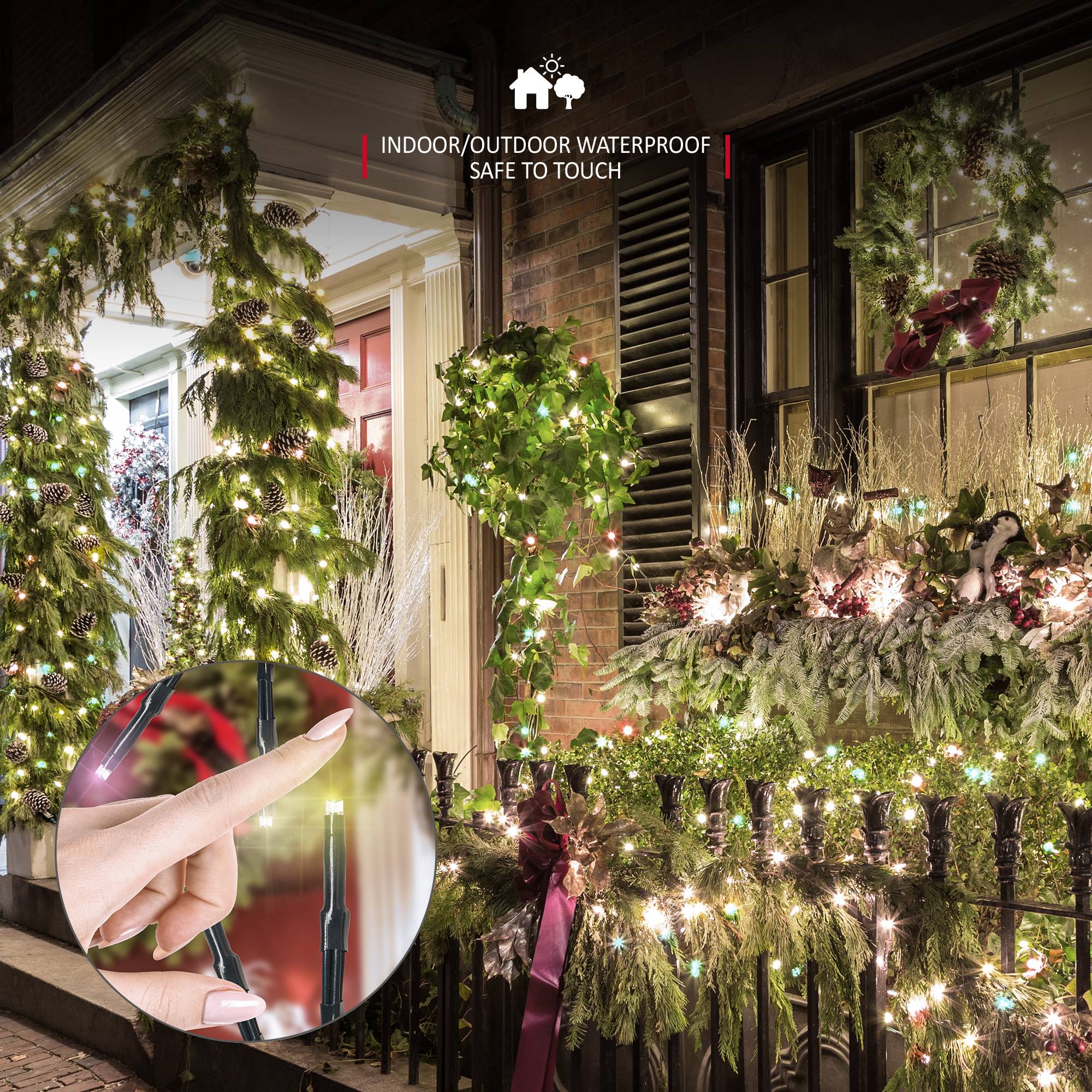 NETTA 480 LED 6m Christmas Cluster String Lights with Timer - Multicolour - Image 4