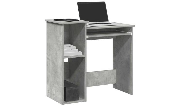 Walplus Shelves Engineered Wood Desk - Granite Grey - 84 x 40 x 78 cm