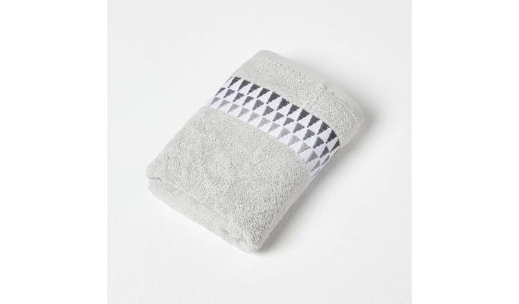 Homescapes Cotton Stratus Hand Towel - Grey