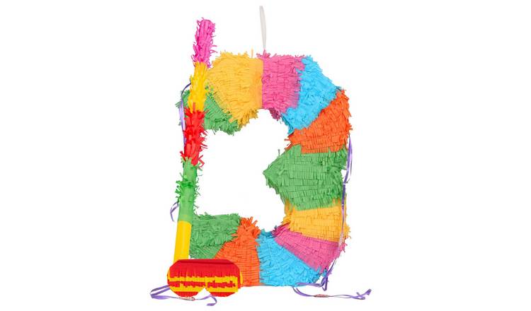 Fax Potato Number 3 Cardboard Pinata Set with Stick and Blindfold - Multi