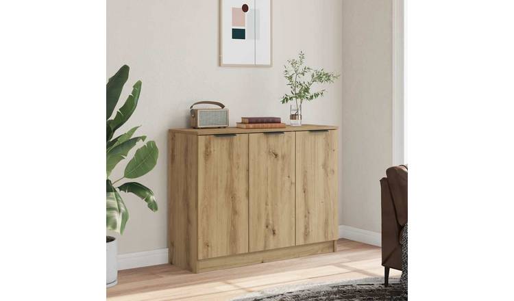 Walplus Engineered Wood Sideboard - Artisan Oak - 90.5 x 30 x 70 cm