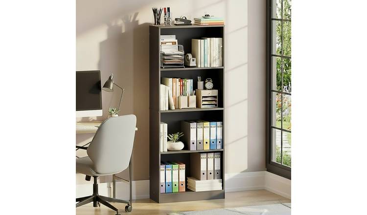 Vida Designs Cambridge 4 Tier Large Freestanding Bookcase - Black